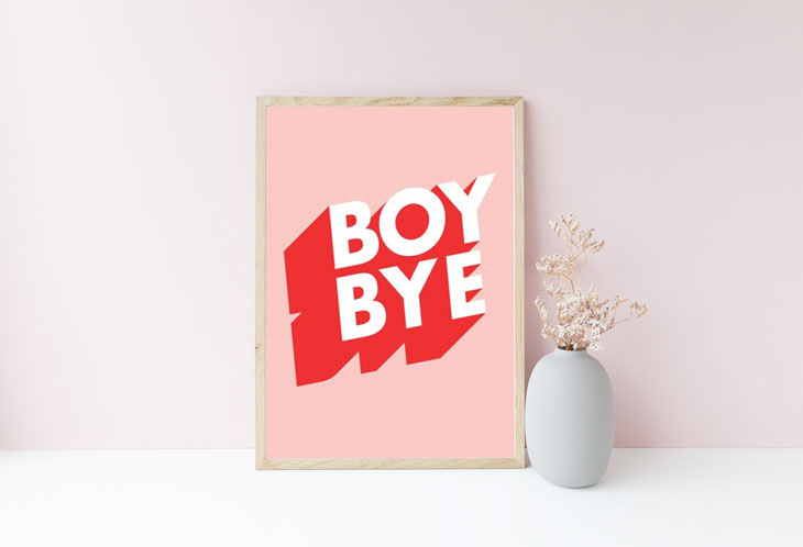 北欧雑貨と音楽 HAFEN ハーフェンの【SALE セール】THE MOTIVATED TYPE | BOY BYE | A3 アートプリント/ポスター【北欧 シンプル ミニマル インテリア おしゃれ】｜アングル2