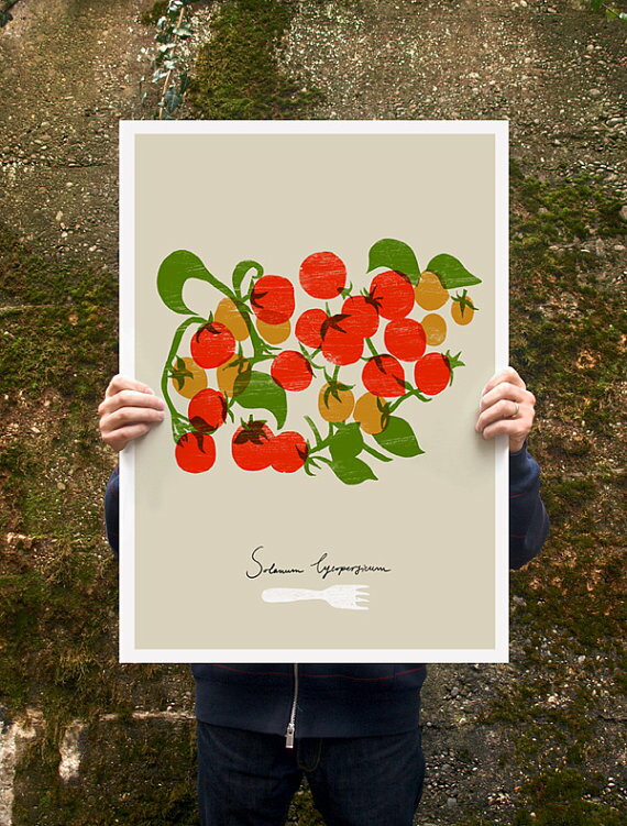 ANEK | CHERRY TOMATOES - FOOD PRINT | ȥץ/ݥ (50x70cm)