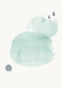 楽天北欧雑貨と音楽 HAFEN ハーフェン【SALE セール】AMMIKI | ABSTRACT ORGANIC SHAPES - CIRCLES, RAIN | A3 アートプリント/ポスター （soft green）