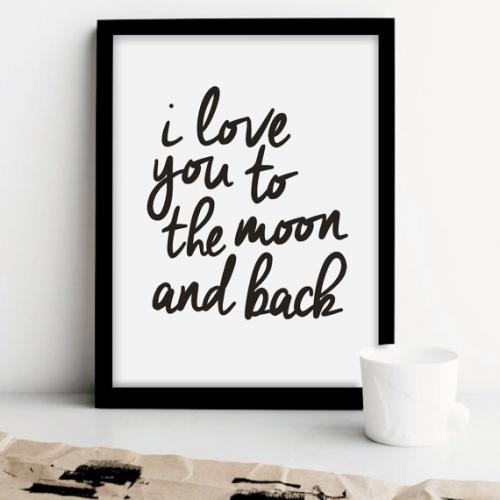 【SALE セール】THE MOTIVATED TYPE | I LOVE YOU TO THE MOON AND BACK | A3 アートプリント/ポスター