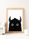 NORSE KIDS | MONSTER PRINT (black) | A3 アートプリント/ポスター