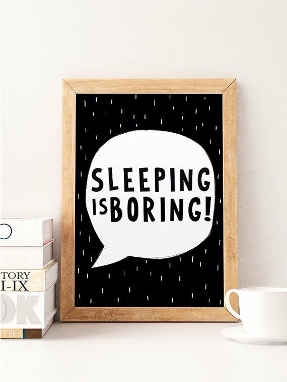 楽天北欧雑貨と音楽 HAFEN ハーフェン【SALE セール】NORSE KIDS | SLEEPING IS BORING PRINT | A3 アートプリント/ポスター