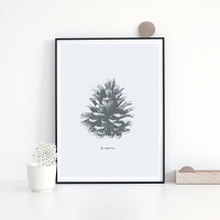 LOVELY POSTERS | PINE CONE PRINT | A3 アートプリント/ポスター インテリア 北欧 【北欧 シンプル おしゃれ】 かっこいい 人気 a3 ポスター 北欧 アートポスター a3 レトロ モダン 白黒 インテリア ポスター アートポスター モノクロ モノトーン