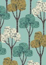 ELOISE RENOUF | AUTUMN TREES TEAL | A4 アートプリント/ポスター 【北欧 シンプル おしゃれ メール便送料無料】