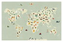 BLANCA GOMEZ | WORLD MAP | A4 アートプリント/ポスター【アートポスター 世界地図】