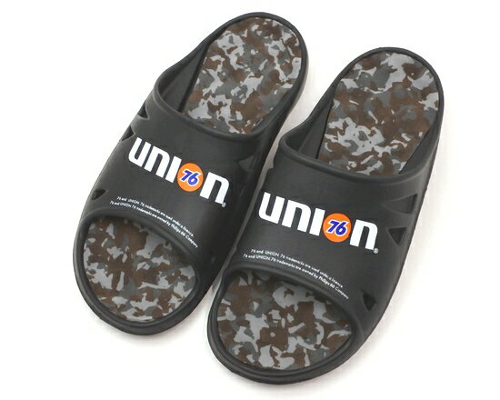 【アウトレット】【訳あり商品】UNION76 メンズ 軽量 EVA コンフォートサンダル 前あき　ブラックカモフラ