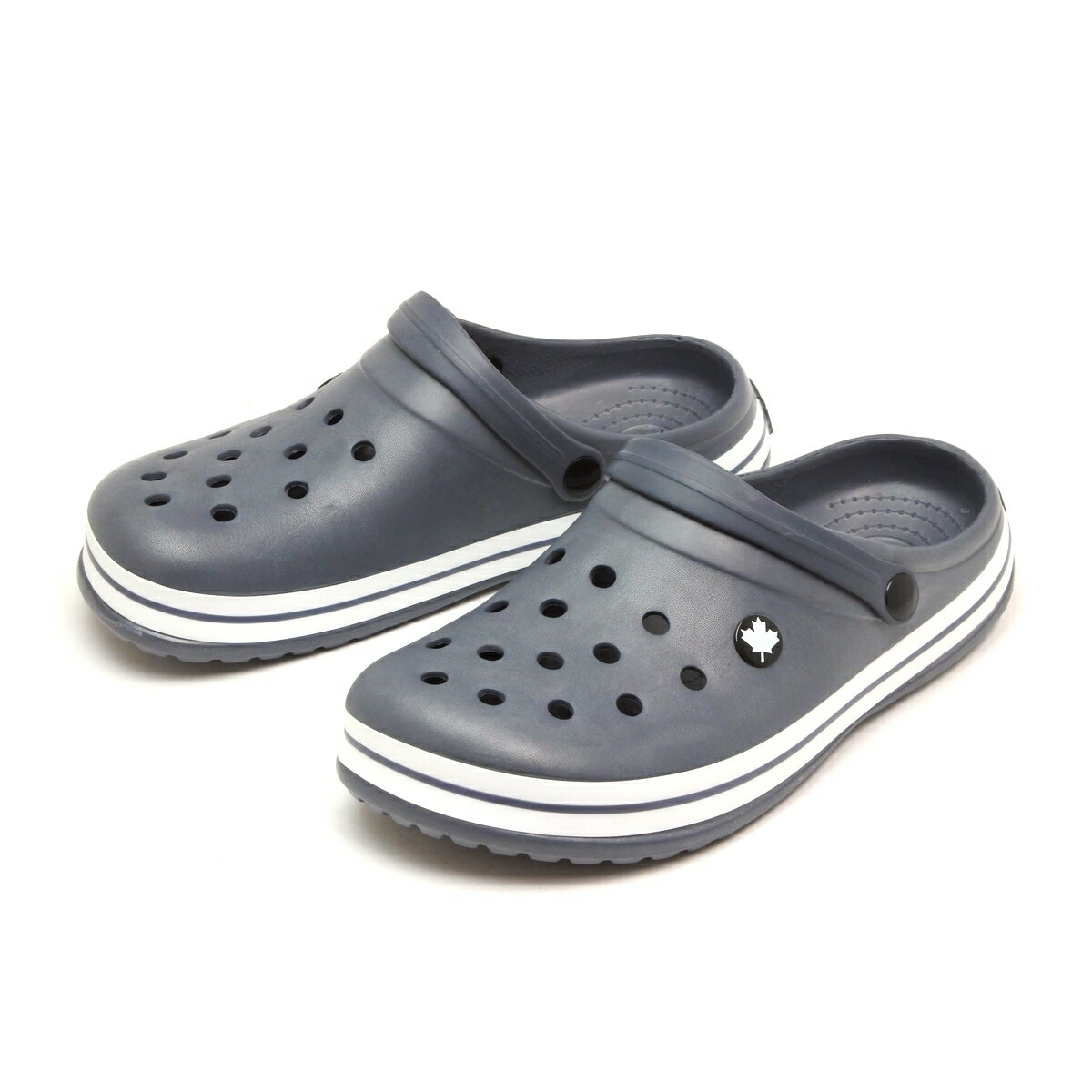 メンズ 軽量 EVAサンダル 2WAYストラップ ライン入り　グレー