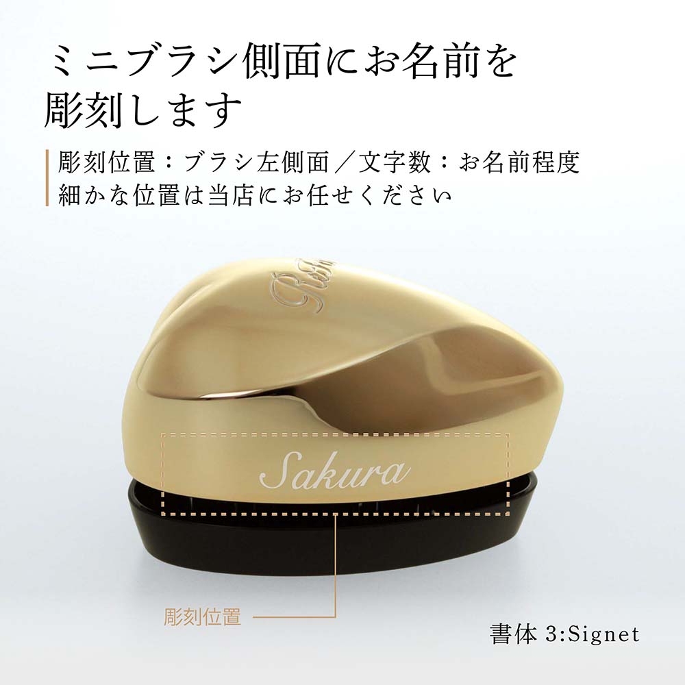 【ラッピング無料】【名入れ代込み】ReFa リファ ハートブラシ ミニ シャンパンゴールド 単品正規品 名前入り 刻印 彫刻 プレゼント 誕生日 女性 ブランド 人気 ブラシ 成人祝 入学祝 卒業祝 就職祝 クシ 母の日 美容グッズ 艶髪 美髪 コスメ ツヤメイク サロン ゴールド auc-hama-10004911 アッシュ.ギフトハマ サンプル画像2