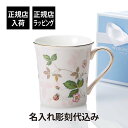 【正規店入荷】【名入れ代込】WEDGWOOD ウェッジウッド ワイルド ストロベリー パステル マグ ピンク 300ml名前 名入れ 彫刻 刻印 名入れギフト プレゼント 記念日 記念品 お祝 正規品 ブランド 高級 誕生日 クリスマス ホワイトデー 母の日 マグカップ 陶器 かわいい