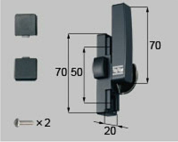 AAAZC09R　LIXIL リクシル トステム　サッシ 引違い錠 クレセント 右側用 ネジカバー有り 1