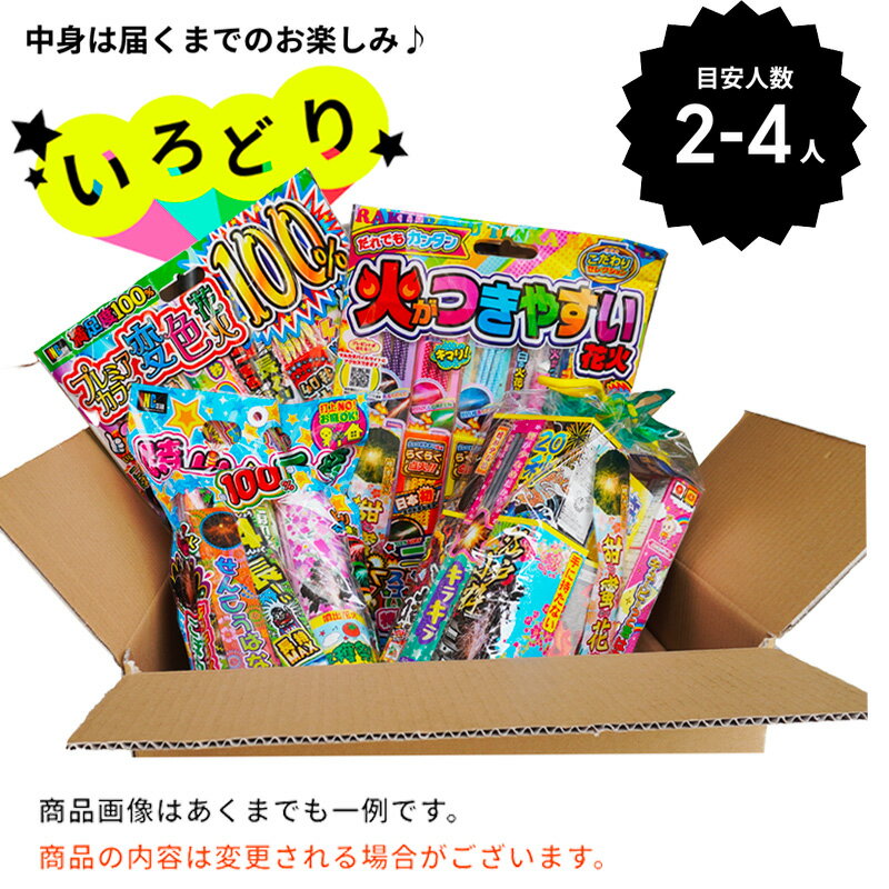 ☆あす楽対象☆【花火詰め合わせ・送料無料】 厳選花火セット4点！花火福箱詰め合わせ いろどり 内容指定不可　【花火 BBQ バーベキュー キャンプ 安い 大量 激安 格安 手持ち 噴出 福袋 子ども 大人数】