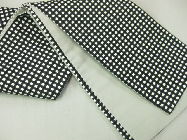 日本製 細帯・角通し・白黒