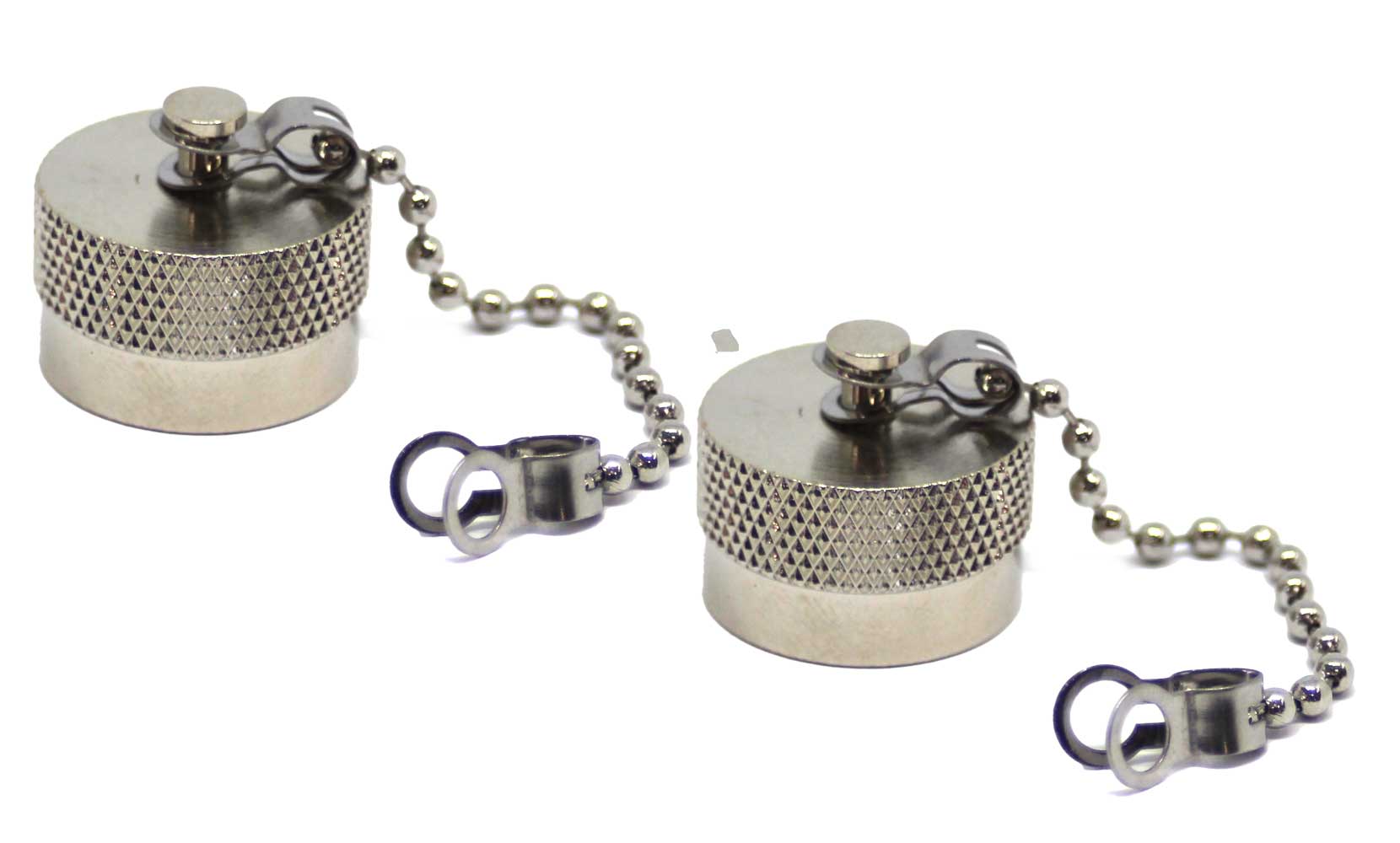 Mキャップ 2個セットM型、N型コネクター用防水チェーン付ダストキャップ