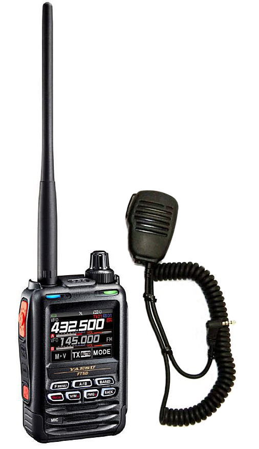 YAESU　FT5DC4FM/FM 144/430MHz帯 デュアルバンドデジタルハンディトランシーバー・液晶保護シート・スピーカーマイクセット