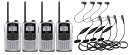 UBZ-LS20 4台セットケンウッド　UBZ-LS20×4 シルバーHD-13K×4 イヤホンマイクセットインカム　トランシーバー　無線機 送料無料 新製品