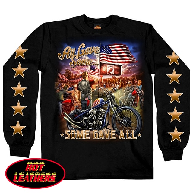【送料無料！】日本未発売! セール価格! ホットレザー [All Gave Some Remembrance Men's Long Sleeve T-Shirt] オール・ゲイブ・サム・リメンバランス・メンズ・ロングスリーブ・Tシャツ! 長袖 ロンT! 米国 HOTLEATHERS 直輸入! ブラック 黒 英字 プリントT