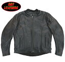 日本未発売 セール価格 ホットレザー MEN’S BLACK ‘CARRY AND CONCEAL’ LEATHER MOTORCYCLE BIKER JACKET メンズブラック「キャリー＆コンシール」レザーバイカージャケット シンプルで硬派 本革 ブラック 黒 米国直輸入 大きいサイズ 2XL～3XL