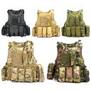 全5色! フリーサイズ [Men's 5 Bags Phantom Combat Molle Vest] メンズ 5バッグファントムコンバットモールベスト! ミリタリーベスト アーミー ボディアーマー モールシステム カモフラージュ 迷彩 防水 アウトドア 釣り キャンプ サバゲー バイクに!*