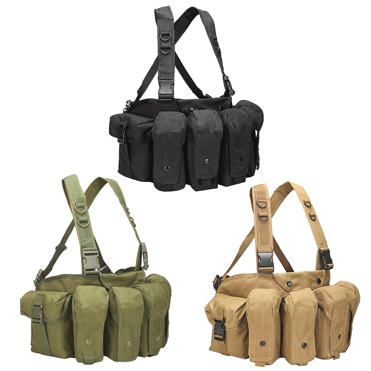 全3色! フリーサイズ [Men's Combat AK Chest Rig Tactical Vest] メンズ コンバット AKチェストリグ タクティカルベスト! ミリタリーベスト アーミー ボディアーマー AK47 マガジンキャリアー ホルスター 装備 アウトドア 釣り キャンプ サバゲー バイクに!*