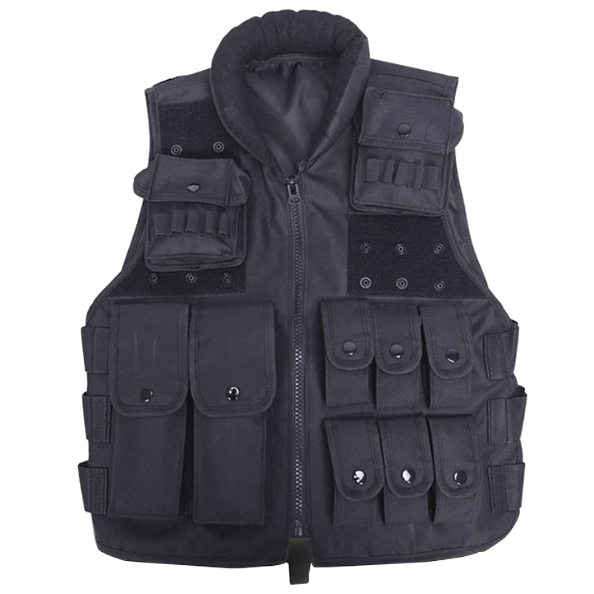 フリーサイズ ワッペン2枚の特典付き! [Men s Protective Magazine Pouch Black Tactical Vest] メンズ プロテクティブマガジンポーチ ブラックタクティカルベスト! ミリタリーベスト SWAT カ…