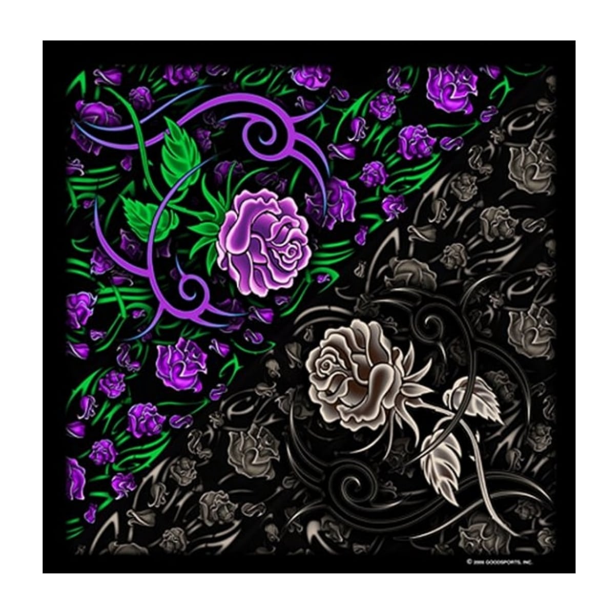 日本未発売! 米国直輸入! ホットレザー [Tribal Rose Bandana] トライバル ローズ バンダナ! ヘッドラップやスカーフ…