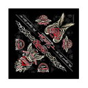 日本未発売! ホットレザー Sturgis Motorcycle Rally 公認 Official 2014モデル [Dagger Heart Bandana] ダガー ハート バンダナ! ヘッドラップやスカーフに! ヘルメットインナー インナーキャップ 海賊巻 正方形 コットン バイクに! スタージス!