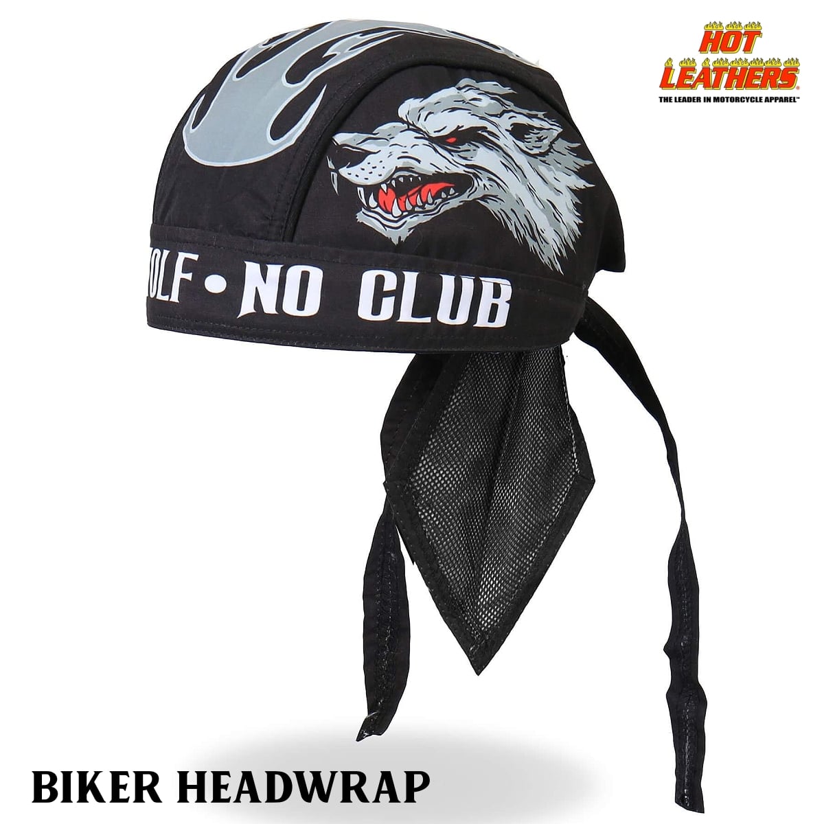 日本未発売!米国直輸入!セール価格! ホットレザー [Lone Wolf Headwrap] ローンウルフ プレミアム ヘッドラップ 狼 …