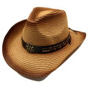 【送料無料!】全3色! [Metal Studs Belt Western Cowboy Hat] メタル・スタッズ・ベルト・ウェスタン・カウボーイハット! 帽子 テンガロンハット ストローハット 麦わら帽子 つば広 ソンブレロ サンキャップ シンプル 日焼け防止 男女兼用 バイクに! バイカー