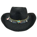 全4色 Bohemian Decorative Belt Western Cowboy Hat ボヘミアン デコラティブ ベルト ウェスタン カウボーイハット 帽子 テンガロンハット ストローハット 麦わら帽子 つば広 サンキャップ シンプル 日焼け防止 男女兼用 バイクに バイカー