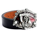 リー 全3種類!2色! [Genuine Leather Belt With Metal Skull Buckle] ジェニュイン・レザー・ベルト・ウィズ・メタル・スカル・バックル! メンズ 本革 ブラック ブラウン パンク ゴシック 骸骨 バイカー ロック リーパー 死神 キング ライダー*