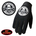 バイク メカニック グローブ 米国直輸入 [2nd Amendment Mechanics Gloves] ホットレザー セカンド アメンドメント メンズ 黒 スカル 骸骨 フルフィンガー 手袋 ベルクロテープで着脱一瞬! 細かい作業も簡単! バイカーズグローブ