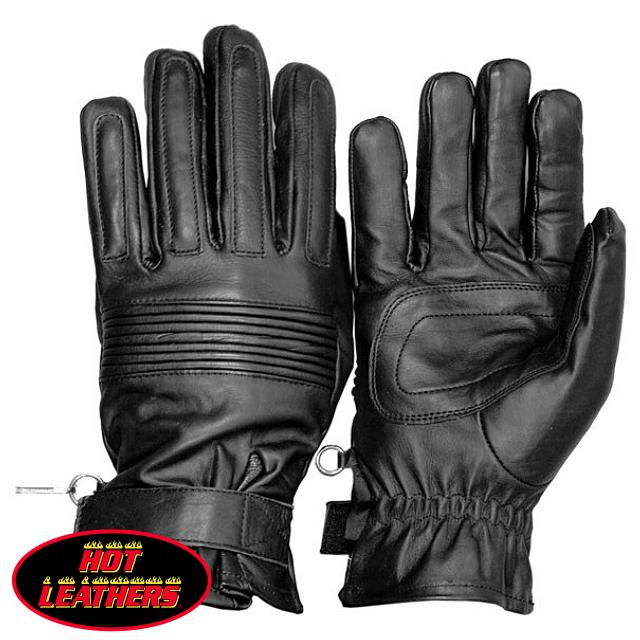 日本未発売 セール価格 ホットレザー Ribbed Leather Unlined Glove リブ レザー アンラインド グローブ 本革 牛革 メンズ 手袋 黒 ブラック 米国バイカー専門ブランド HOTLEATHERS 直輸入 バイクや自転車での通勤に最適