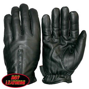 日本未発売! セール価格! ホットレザー [Black Leather Fleece Lined Driving Glove] ブラック・レザー・フリース・ラインド・ドライビング・グローブ! 本革 牛革 メンズ 手袋 黒 ブラック 米国 HOTLEATHERS 直輸入! バイクや自転車での通勤に最適!