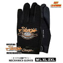 日本未発売! セール価格! ホットレザー [Official Sturgis Motorcycle Rally Mechanics Glove] 公認! スタージス・メカニックグローブ! メンズ 黒 手袋 ベルクロテープで着脱一瞬! 細かい作業も簡単! 米国直輸入! バイクや自転車での通勤に!