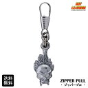 米国直輸入! HOTLEATHERS [Flame Skull Zipper Pull] ホットレザー フレイムスカル ジッパープル! ジッパータブ ファスナー ジッパーの取手につけるバイカーズ アクセサリー 手袋でもジッパーが掴みやすい! キーホルダー ピューター製 シルバーカラー