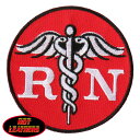 日本未発売! セール価格! ホットレザー  ワッペン パッチ Registered Nurse PATCH スネーク 蛇 丸型 米国バイカー専門アパレルブランド ホットレザーから直輸入! ウェアのカスタムに! 布製 サイズ小 7.6×7.6cm アイロン対応