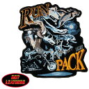 日本未発売 セール価格 ホットレザー Run With The Pack Wolf Patch ラン ウィズ ザ パック ウルフ ワッペン 狼 パッチ 米国バイカー専門アパレルブランド ホットレザーから直輸入 ウェアのカスタムに 布製 アイロン対応 サイズ小