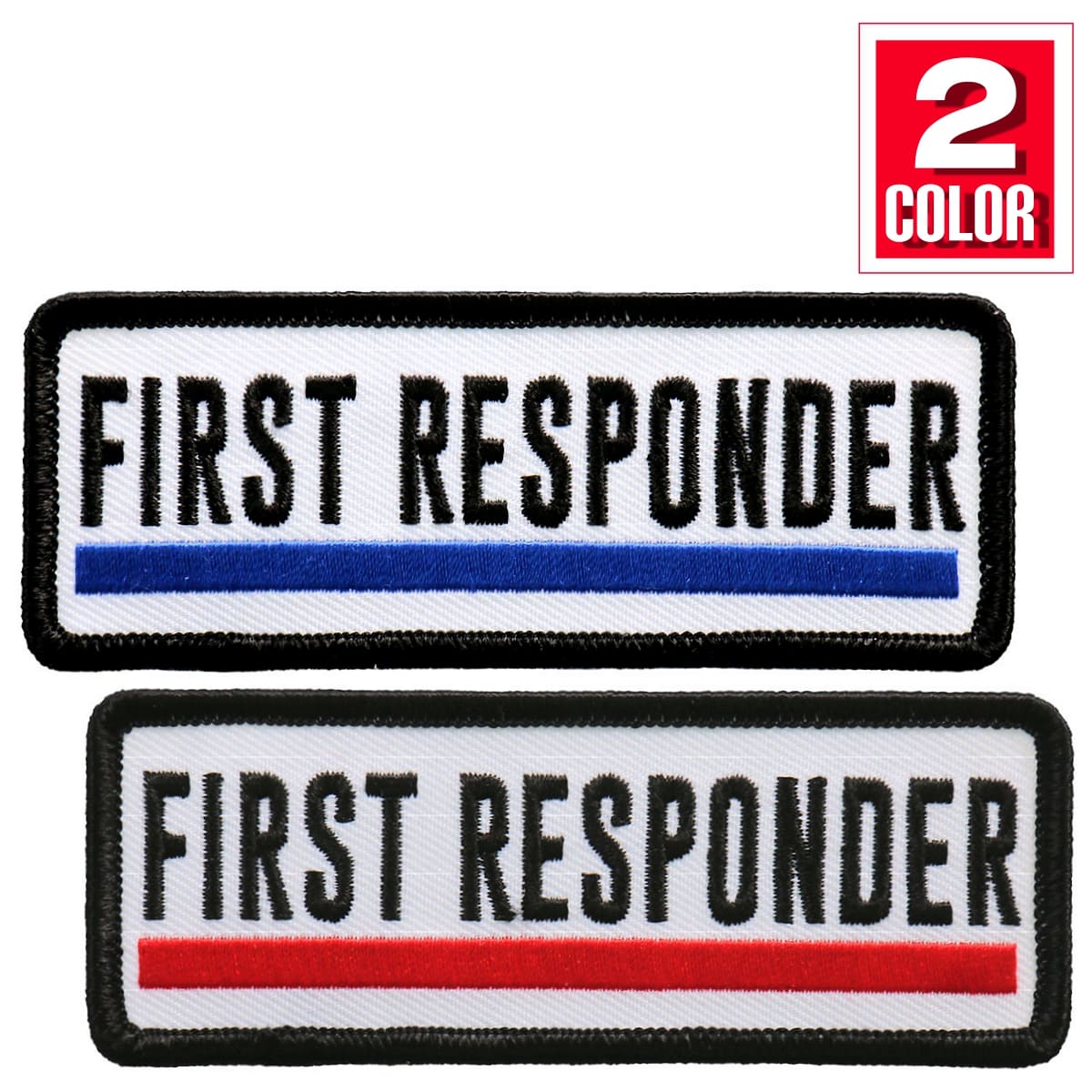 日本未発売 セール価格 ホットレザー 2カラー First Responder Blue/Red Line Patch ファーストレスポンダー レッド/ブルー ライン ワッペン 救急 救命士 パッチ 赤 青 HOTLEATHERS 米国直輸入 ウェアのカスタムに 布製 アイロン対応 サイズ小