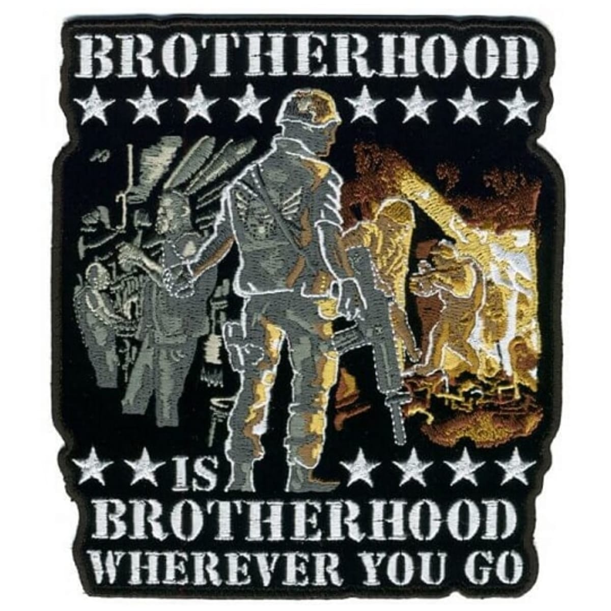 日本未発売 セール価格 ホットレザー 選べる2サイズ Brotherhood Wherever You Go Patch ブラザーフッド ホウェアエヴァー ユー ゴー ワッペン パッチ 米国ホットレザーから直輸入 ウェアのカスタムに 布製 アイロン対応 サイズ大小