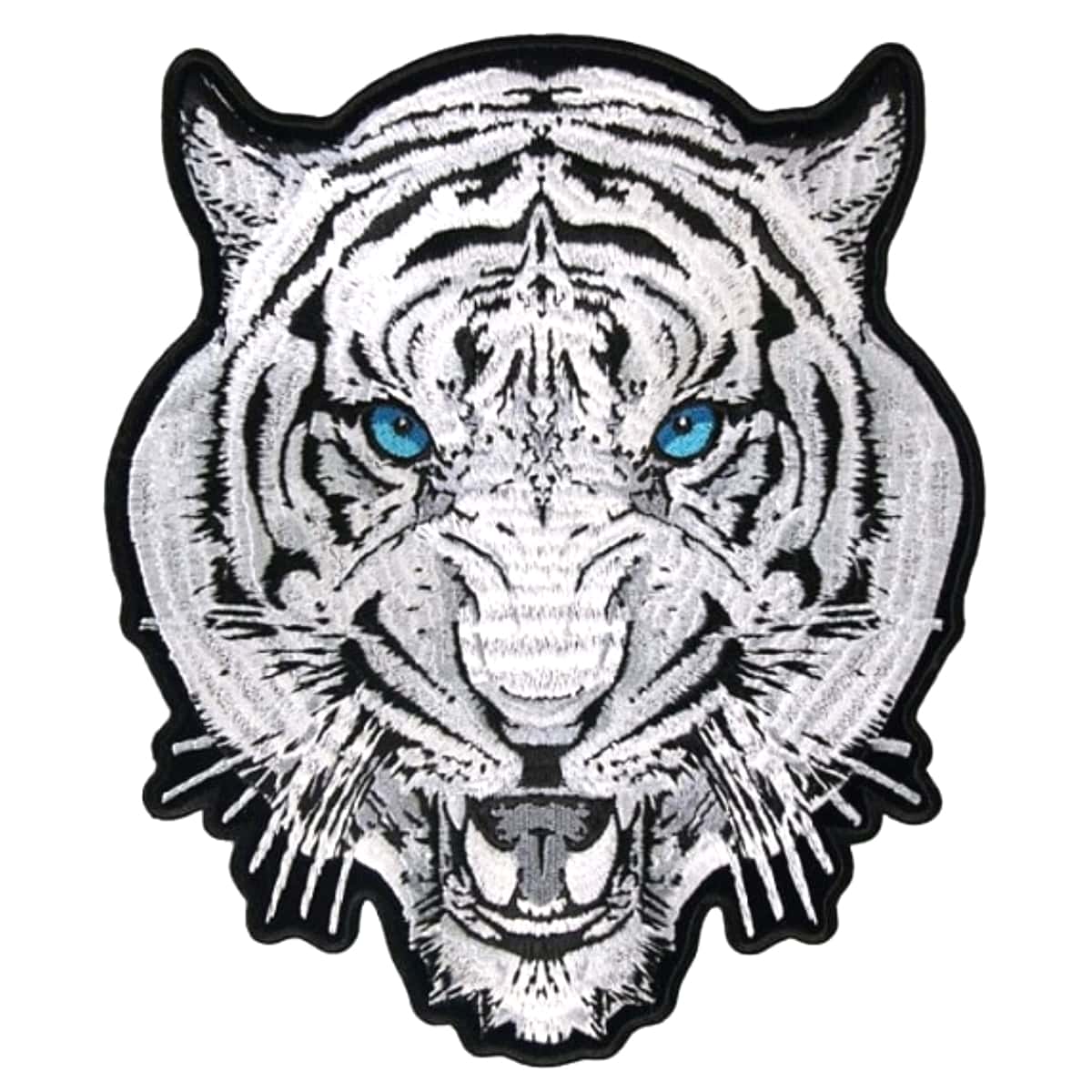 日本未発売! セール価格! ホットレザー 2サイズ! [White Tiger Patch] ホワイト タイガー ワッペン! 虎 猫 パッチ 米国バイカー専門ブランド ホットレザーから直輸入! ウェアのカスタムに! 布製 アイロン対応 サイズ小