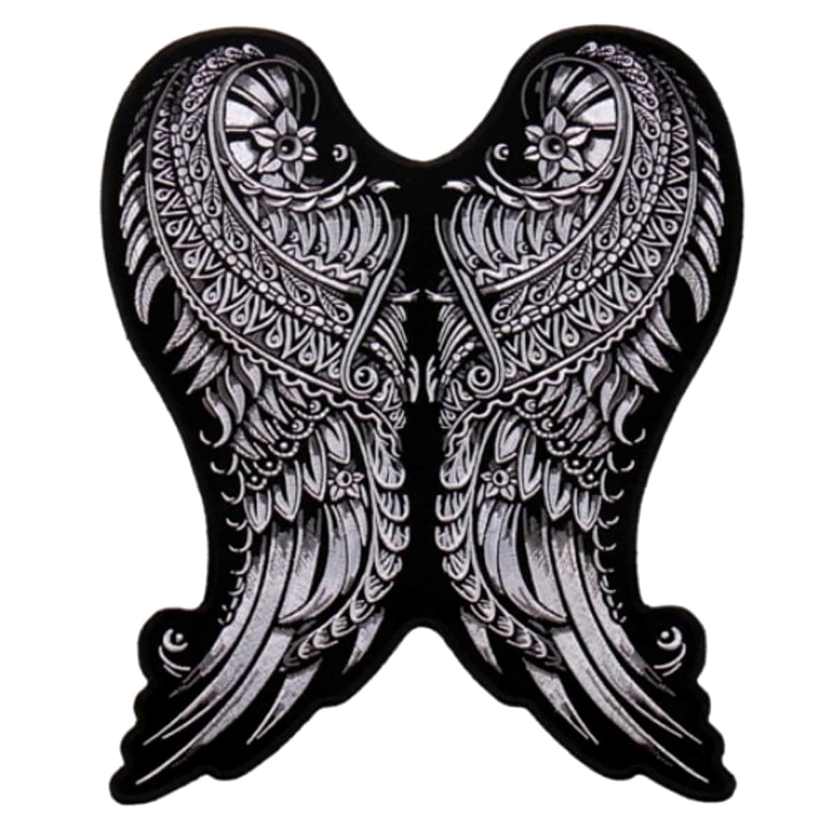 【サイズ小】日本未発売 セール価格 ホットレザー Ornate Angel Wings Patch オーネイト エンジェル ウィングス ワッペン パッチ 米国バイカー専門ブランド HOTLEATHERS 直輸入 ウェアのカスタムに 布製 アイロン対応