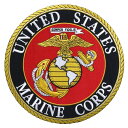 日本未発売 セール価格 ホットレザー 選べる2サイズ USMC Marines Logo Military Patch マリーン ロゴ ミリタリー ワッペン 海兵隊 パッチ 米国バイカーブランド ホットレザーから直輸入 ウェアのカスタムに 布製 アイロン対応 サイズ大小