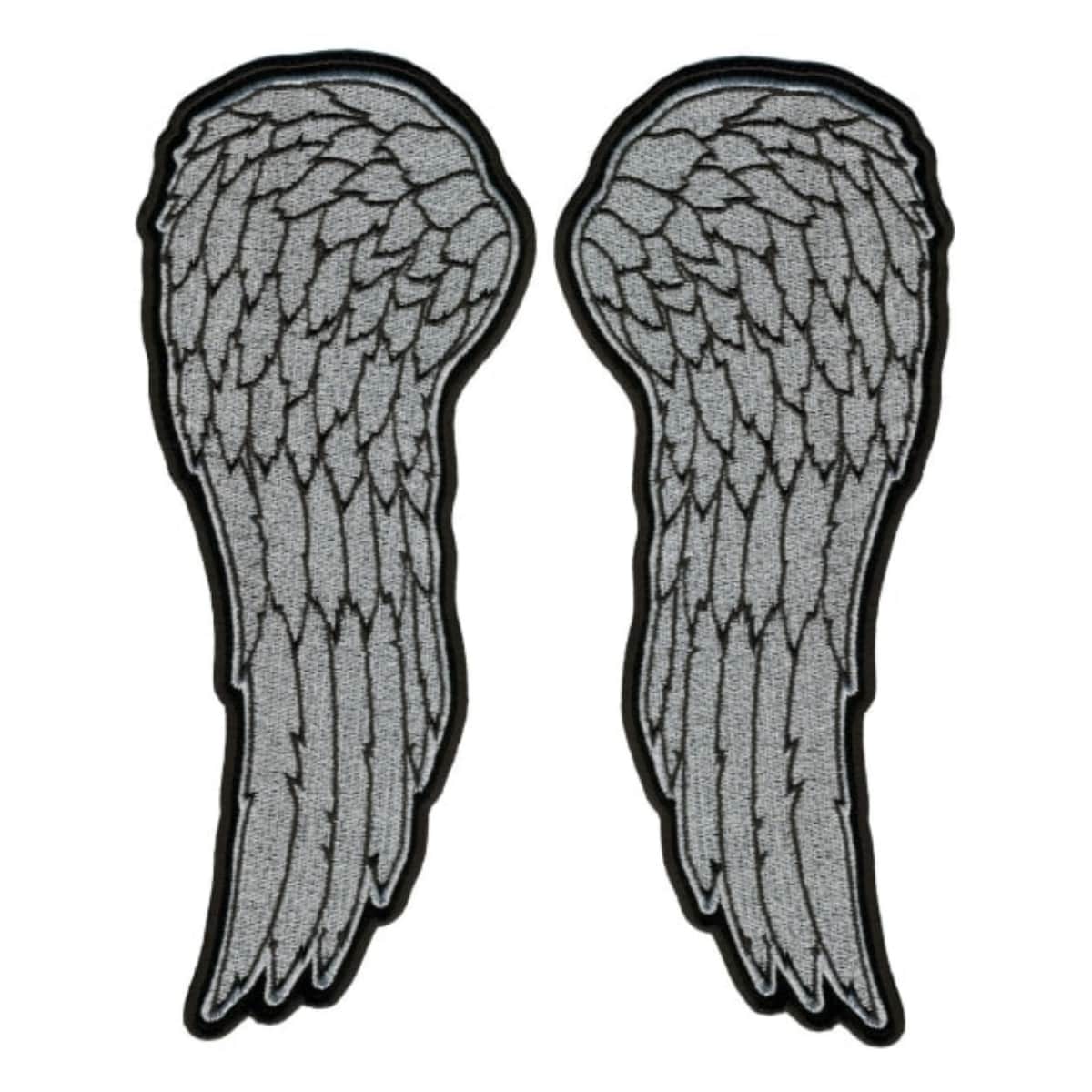 【サイズ大】日本未発売 セール価格 ホットレザー Angel Wings Patch エンジェル ウィングス ワッペン 羽根 天使 パッチ 米国バイカー専門ブランド HOTLEATHERS 直輸入 ウェアのカスタムに 布製 アイロン対応