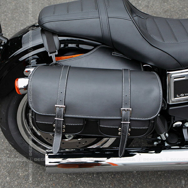 正規品 [DEGNER NYLON DOUBLLE SADDLEBAG FOR RIGHT APP MUFFLER /NB-43B-BK] デグ...