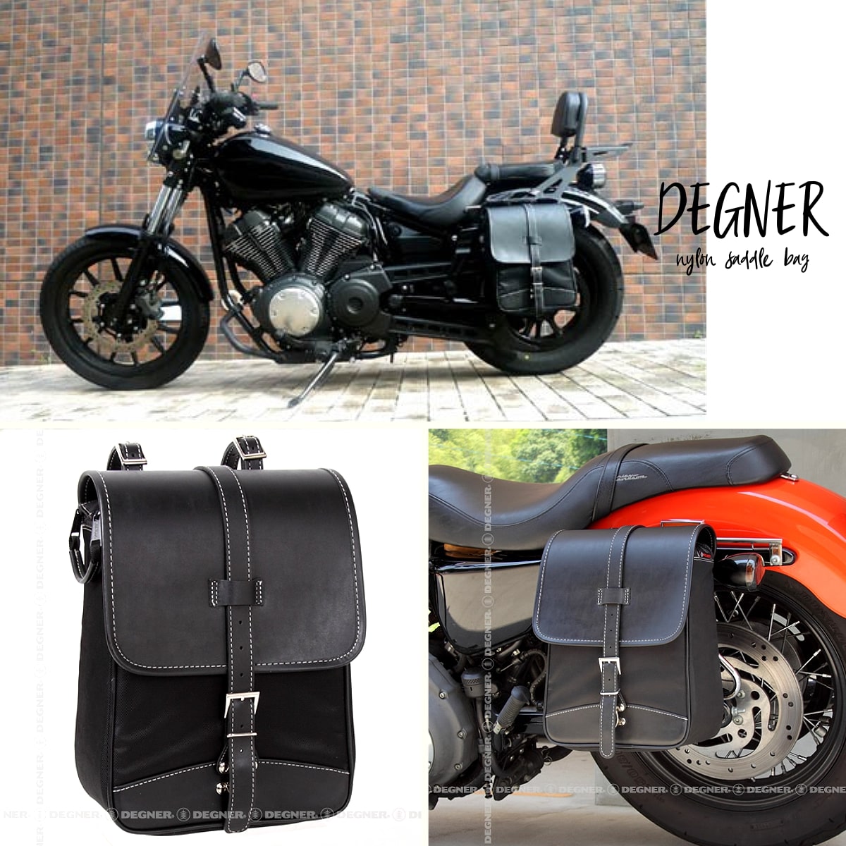 正規品 [DEGNER SINGLE NYLON SADDLEBAG] デグナー シングルナイロン サドルバッグ...