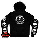 【送料無料 】日本未発売 セール価格 米国直輸入 ホットレザー 2nd Amendment Men 039 s Hooded Sweatshirt セカンドアメンドメント メンズ フード付き プルオーバー スウェットパーカー トレーナー フーディー 長袖 骸骨 ブラック 黒 プリント バイカー バイクに