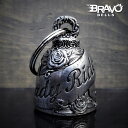 米国製 Bravo Bells レディー 薔薇 ローズ ベル [Lady Rider] ブラボーベル Made In USA 魔除け お守りとしてバイカーへの特別なギフトに! バイク オートバイ 鈴 アクセサリー キーホルダー キーチェーン ガーディアンベル Guardian Bell