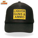 Hot Leathers Lbv nbg oCJ[ [Liquor Guns Ammo Trucker Hat] p ubN  bV XibvobN x[X{[Lbv gbJ[nbg 싅X Xq čzbgU[A I[goC c[O oCN!