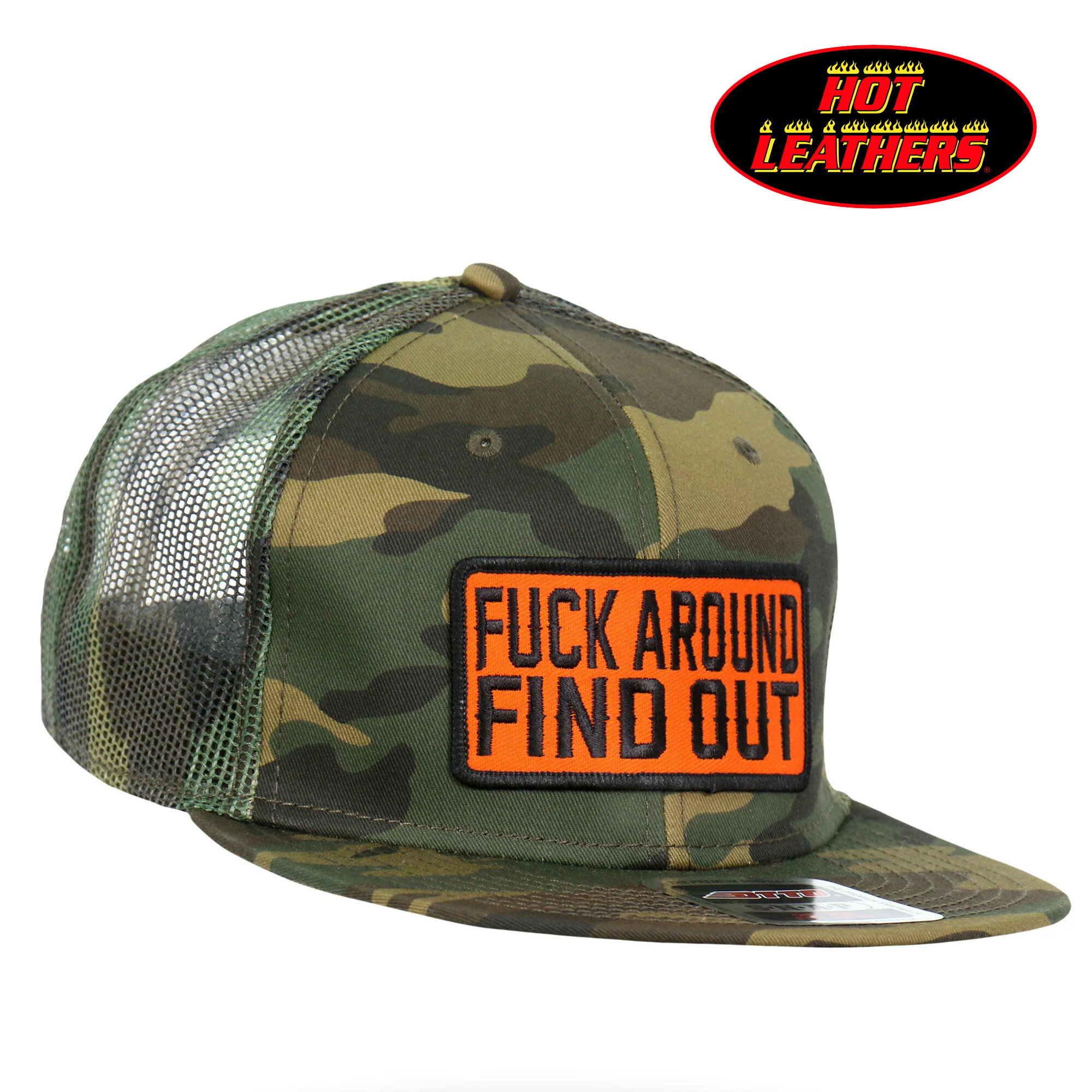 樂天商城 - 日本未発売! セール価格! ホットレザー [Fuck Around Find Out Camo Snapback Hat] ファック アラウンド ファインド カモ スナップバック アウト ハット! ベースボール キャップ メッシュ 野球帽 帽子 スナップバック調節 ワッペン カモフラージュ バイクに!