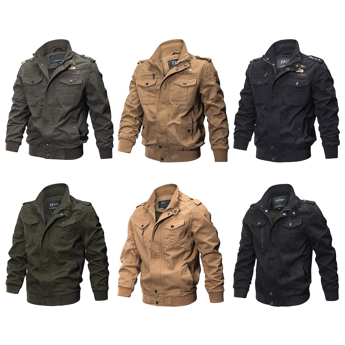 2^CvS3F! rbOTCY! [Men's Cargo Military Jacket] Y J[S~^[WPbg! tCg{o[WPbg }Eep[J[ AJW by A[~[ u u] Wp[ 傫TCY oCN!*